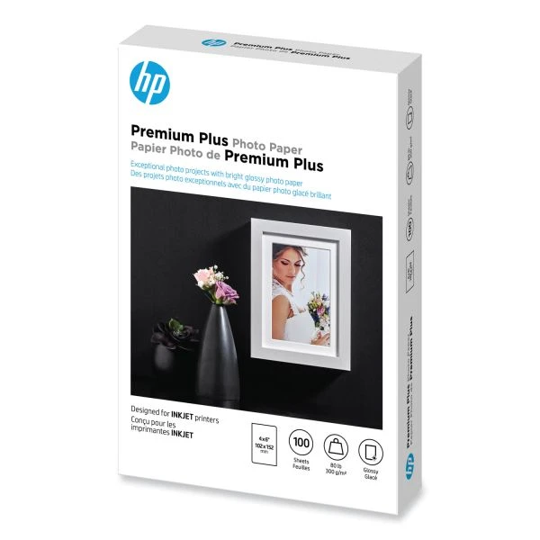 HP Premium Plus Photo Paper, 11.5 Mil, 4 X 6, Glossy White, 100/Pack 8 HP Premium Plus Photo Paper, 11.5 Mil, 4 X 6, Glossy White, 100/Pack - Image 6