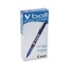 Pilot VBall Liquid Ink Roller Ball Pen, Stick, Extra-Fine 0.5 Mm, Blue Ink, Blue Barrel, Dozen