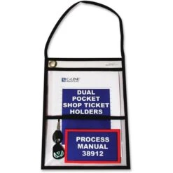 C-Line 2-Pocket Shop Ticket Holder W/Setrap, Black Stitching, 150-Sheet, 9 X 12, 15/Box -Office Supplies Shop cebcfc62a2bb630d6bd9b3f6c06c959f1e