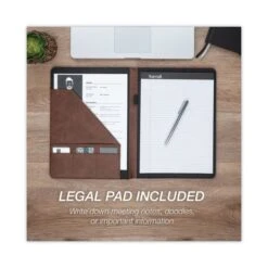 Samsill Two-Tone Padfolio With Spine Accent, 10.6w X 14.25h, Polyurethane, Tan/Brown -Office Supplies Shop cf11837da9291f4bdfeab93ed5970c6025