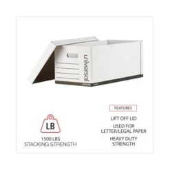 Universal Professional-Grade Heavy-Duty Storage Boxes, Letter/Legal Files, White, 12/Carton -Office Supplies Shop cf7b75112d7d9a5cb0fd9355a2ec47aa34