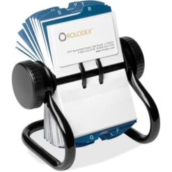 Rolodex Open Rotary Business Card File With 24 Guides, Holds 400 2.63 X 4 Cards, 6.5 X 5.61 X 5.08, Metal, Black -Office Supplies Shop d00f777dfbd2eff8988b60533211617c4b