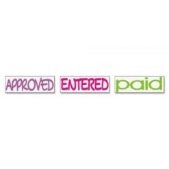 Trodat Interlocking Stack Stamp, APPROVED, ENTERED, PAID, 1.81" X 0.63", Assorted Fluorescent Ink -Office Supplies Shop d039130a3b4c620e00923d1a673463692d