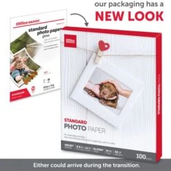 Standard Photo Paper, Glossy, Letter Size (8 1/2" X 11"), 7 Mil, Pack Of 100 Sheets -Office Supplies Shop d151e4c6f4dd34353f796b7cac9929e095
