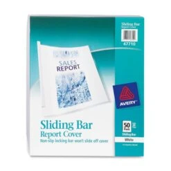 Avery Non-Slip Sliding Bar Clear Report Covers