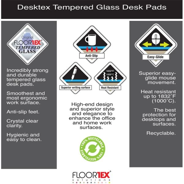Glaciermat Glass Desk Pad 19" X 24" 8 Glaciermat Glass Desk Pad 19" X 24" - Image 6