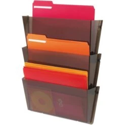 Deflecto Unbreakable DocuPocket Wall File, 3 Sections, Letter Size, 14.5" X 3" X 6.5", Smoke, 3/Pack 17 Deflecto Unbreakable DocuPocket Wall File, 3 Sections, Letter Size, 14.5" X 3" X 6.5", Smoke, 3/Pack -Office Supplies Shop d460a004dcac64808c4a456f428d0bf595