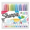 Sharpie S-Note Creative Markers, Assorted Ink Colors, Chisel Tip, Assorted Barrel Colors, 12/Pack