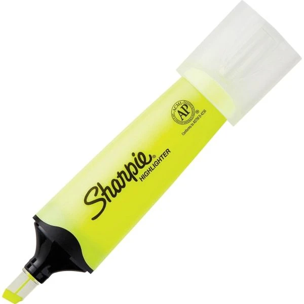 Sharpie Clearview Tank-Style Highlighter, Fluorescent Yellow Ink, Chisel Tip, Yellow/Black/Clear Barrel, Dozen 4 Sharpie Clearview Tank-Style Highlighter, Fluorescent Yellow Ink, Chisel Tip, Yellow/Black/Clear Barrel, Dozen - Image 2