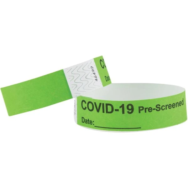 Advantus COVID Prescreened Tyvek Wristbands 3 Advantus COVID Prescreened Tyvek Wristbands