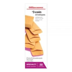 Coin Envelopes, 2-1/2" X 4-1/4", Gummed Seal, Manila, Box Of 500 -Office Supplies Shop d96d7baed2a2d11102c26702ebcb1df546