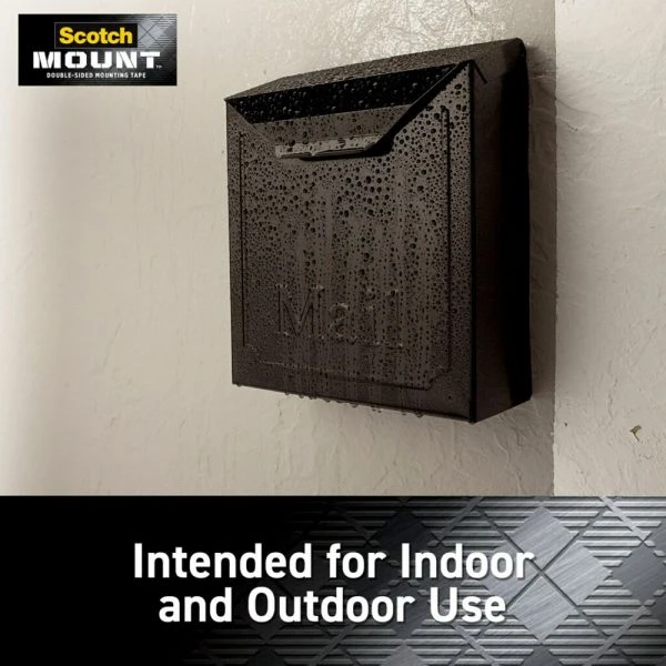 Scotch Permanent Heavy-Duty Interior/Exterior Mounting Tape, Holds Up To 5 Lbs, 1 X 450, Gray 6 Scotch Permanent Heavy-Duty Interior/Exterior Mounting Tape, Holds Up To 5 Lbs, 1 X 450, Gray - Image 4