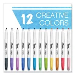 Sharpie S-Note Creative Markers, Assorted Ink Colors, Chisel Tip, Assorted Barrel Colors, 12/Pack -Office Supplies Shop da2cf3e0e1b8c3e9308c6fdff55a22f3dc