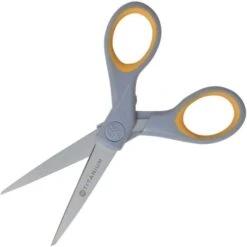 Westcott Titanium Bonded Scissors, 5" And 7" Long, 2.25" And 3.5" Cut Lengths, Gray/Yellow Straight Handles, 2/Pack 17 Westcott Titanium Bonded Scissors, 5" And 7" Long, 2.25" And 3.5" Cut Lengths, Gray/Yellow Straight Handles, 2/Pack -Office Supplies Shop da8da5f8d0aa975e1f78412f59ce7096cb