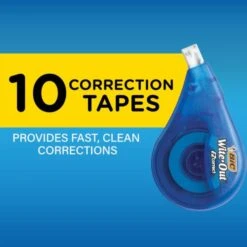 BIC Wite-Out EZ Correct Correction Tape, Non-Refillable, 1/6" X 472", Assorted Color Dispenser, 10/Box -Office Supplies Shop db0a4016b7c0b8ecce662fd6ef248b63ba