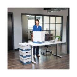 Bankers Box DATA-PAK Storage Boxes, Letter Files, 13.75" X 17.75" X 13", White/Blue, 12/Carton -Office Supplies Shop db15d6783d656386ae07c226d7e321412c