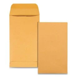Quality Park Kraft Coin & Small Parts Envelope, #5 1/2, Square Flap, Gummed Closure, 3.13 X 5.5, Goldenrod, 500/Box