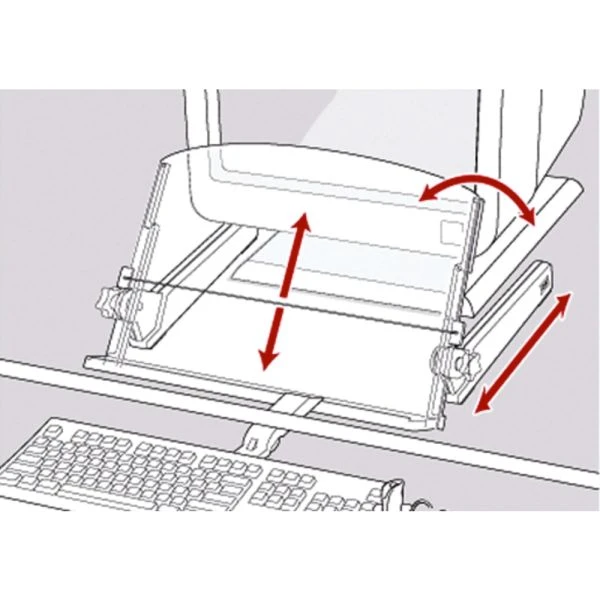 3M In-Line Freestanding Copyholder, 300 Sheet Capacity, Plastic, Black/Clear 5 3M In-Line Freestanding Copyholder, 300 Sheet Capacity, Plastic, Black/Clear - Image 3