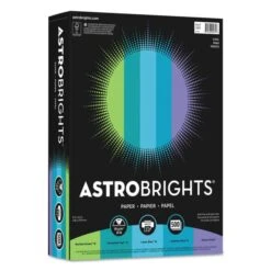 Astrobrights Color Paper, 24 Lb, 8 1/2 X 11, "Cool" Assortment, 500 Sheets/Ream