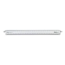 Chartpak Adjustable Triangular Scale Aluminum Engineers Ruler, 12", Long, Silver