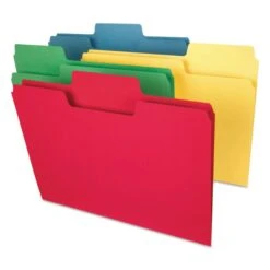 Smead SuperTab Colored File Folders, 1/3-Cut Tabs: Assorted, Letter Size, 0.75" Expansion, 14-pt Stock, Assorted Colors, 50/Box -Office Supplies Shop de0b922ead846b630964aa9e54b5485d62