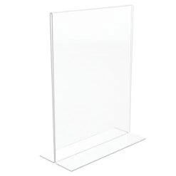 Stand-Up Sign Holder, Vertical, 11"H X 8-1/2"W, Clear, Pack Of 4 -Office Supplies Shop df9357eda638c3d5bebdbbcdb34a1fa5d8