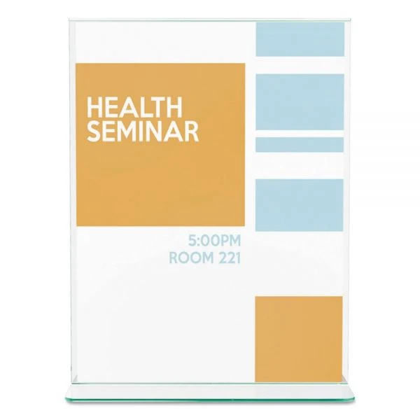 Deflecto Superior Image Premium Green Edge Sign Holders, 8.5 X 11 Insert, Clear/Green 5 Deflecto Superior Image Premium Green Edge Sign Holders, 8.5 X 11 Insert, Clear/Green - Image 3