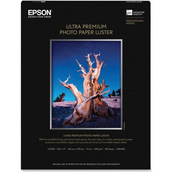 Epson® Epson Ultra Premium Photo Paper, 10 Mil, 8.5 X 11, Luster White, 50/Pack 6 Epson® Epson Ultra Premium Photo Paper, 10 Mil, 8.5 X 11, Luster White, 50/Pack - Image 4