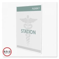 Deflecto Superior Image Cubicle Sign Holder, 8.5 X 11 Insert, Clear