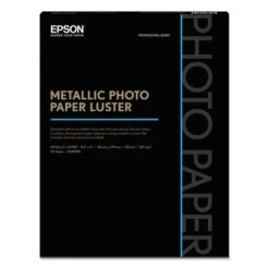 Epson® Epson Professional Media Metallic Luster Photo Paper, 10.5 Mil, 8.5 X 11, White, 25/Pack