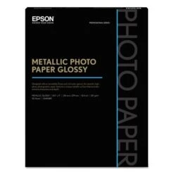 Epson® Epson Professional Media Metallic Gloss Photo Paper, 10.5 Mil, 8.5 X 11, White, 25/Pack