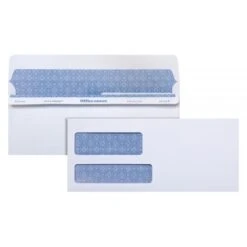 #9 Lift & Press Premium Security Envelopes, Double-Window, Self Seal, 100% Recycled, White, Box Of 500