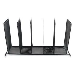 Universal Deluxe Mesh Stacking Sorter, 5 Sections, Letter To Legal Size Files, 14.63" X 8.13" X 7.5", Black