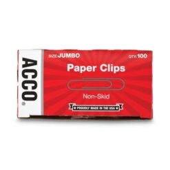 ACCO Nonskid Standard Paper Clips, Jumbo, Silver, 100/Box, 10 Boxes/Pack -Office Supplies Shop e46c932f05de36e7c7e109d6913757daae
