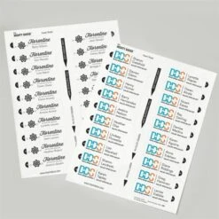Avery The Mighty Badge Name Badge Holder Kit, Horizontal, 3 X 1, Inkjet, Silver, 4 Holders/32 Inserts -Office Supplies Shop e71208e85d12b38efeccbca3f139a05e17