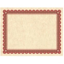 Southworth Parchment Certificates, Academic, 8.5 X 11, Copper With Red/Brown Border, 25/Pack -Office Supplies Shop e8e6c16103265bd8908118ebabd04ed6c1