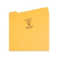 Smead Reinforced Top Tab Colored File Folders, 1/3-Cut Tabs: Assorted, Letter Size, 0.75" Expansion, Goldenrod, 100/Box -Office Supplies Shop e8fffb82a8385f56f6524c325c96a881b2