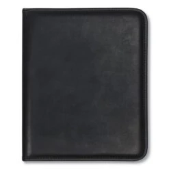Samsill Professional Padfolio, Storage Pockets/Card Slots, Writing Pad, Black