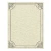 Southworth Parchment Certificates, Vintage, 8.5 X 11, Ivory With Silver Foil Border, 50/Pack
