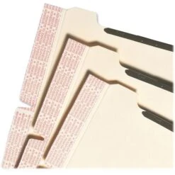 Smead Self-Adhesive Folder Dividers With Twin-Prong Fasteners For Top/End Tab Folders, 1 Fastener, Letter Size, Manila, 25/Pack -Office Supplies Shop eeb7b301f6e15f3aea96ac8a9bddb16dd3