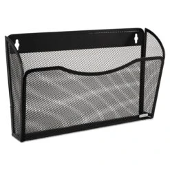 Rolodex Single Pocket Wire Mesh Wall File, Letter Size, 14" X 3.27" X 8.5", Black