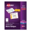 Avery Necklace-Style Badge Holder W/Laser/Inkjet Insert, Top Load, 4 X 3, WE, 100/Box -Office Supplies Shop efcdca69df64b793b7a0a8a9ec02c7e355
