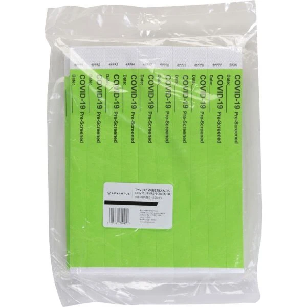 Advantus COVID Prescreened Tyvek Wristbands 5 Advantus COVID Prescreened Tyvek Wristbands - Image 3