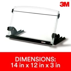 3M In-Line Adjustable Desktop Copyholder,150 Sheet Capacity, Plastic, Black/Clear -Office Supplies Shop f0fd741a2097b4a1dbe58eda576df72d2f