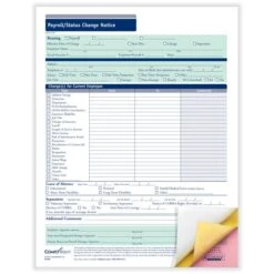 ComplyRight Payroll/Status Change Notices, 3-Part, Pack Of 50