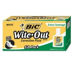 BIC Wite-Out Extra Coverage Correction Fluid, 20 ML Bottle, White, Dozen 7 BIC Wite-Out Extra Coverage Correction Fluid, 20 ML Bottle, White, Dozen -Office Supplies Shop f1b49d8aac48b6ea07d78a4a14720af078