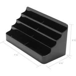 Deflecto 8-Tier Recycled Business Card Holder, Holds 400 Cards, 7.88 X 3.88 X 3.38, Plastic, Black -Office Supplies Shop f472587a8c126c972f7ae97a928cea57d1