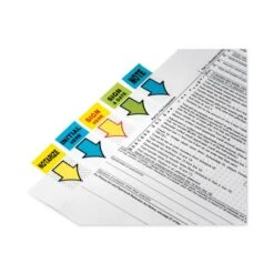 Post-it Flags Arrow Message 1" Page Flags, Sign Here, Yellow, 50 Flags/Dispenser, 12 Dispensers/Pack -Office Supplies Shop f6f3537dfdb051f550115484e6e242c187