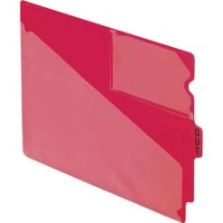 Pendaflex Colored Poly Out Guides With Center Tab, 1/3-Cut End Tab, Out, 8.5 X 11, Red, 50/Box