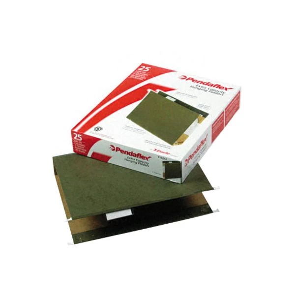 Pendaflex Extra Capacity Reinforced Hanging File Folders With Box Bottom, 2" Capacity, Letter Size, 1/5-Cut Tabs, Green, 25/Box 7 Pendaflex Extra Capacity Reinforced Hanging File Folders With Box Bottom, 2" Capacity, Letter Size, 1/5-Cut Tabs, Green, 25/Box - Image 5